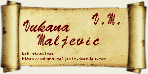 Vukana Maljević vizit kartica